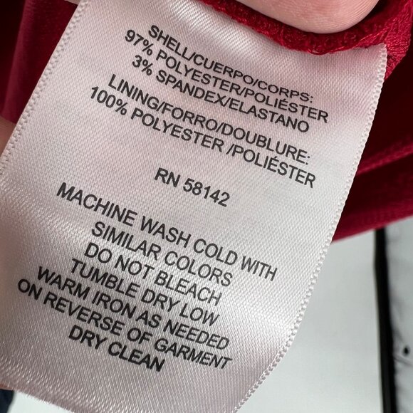 Maggy London A-Line Sleeveless Mock Neck Dress Red Size 14 NWOT - Picture 10 of 11